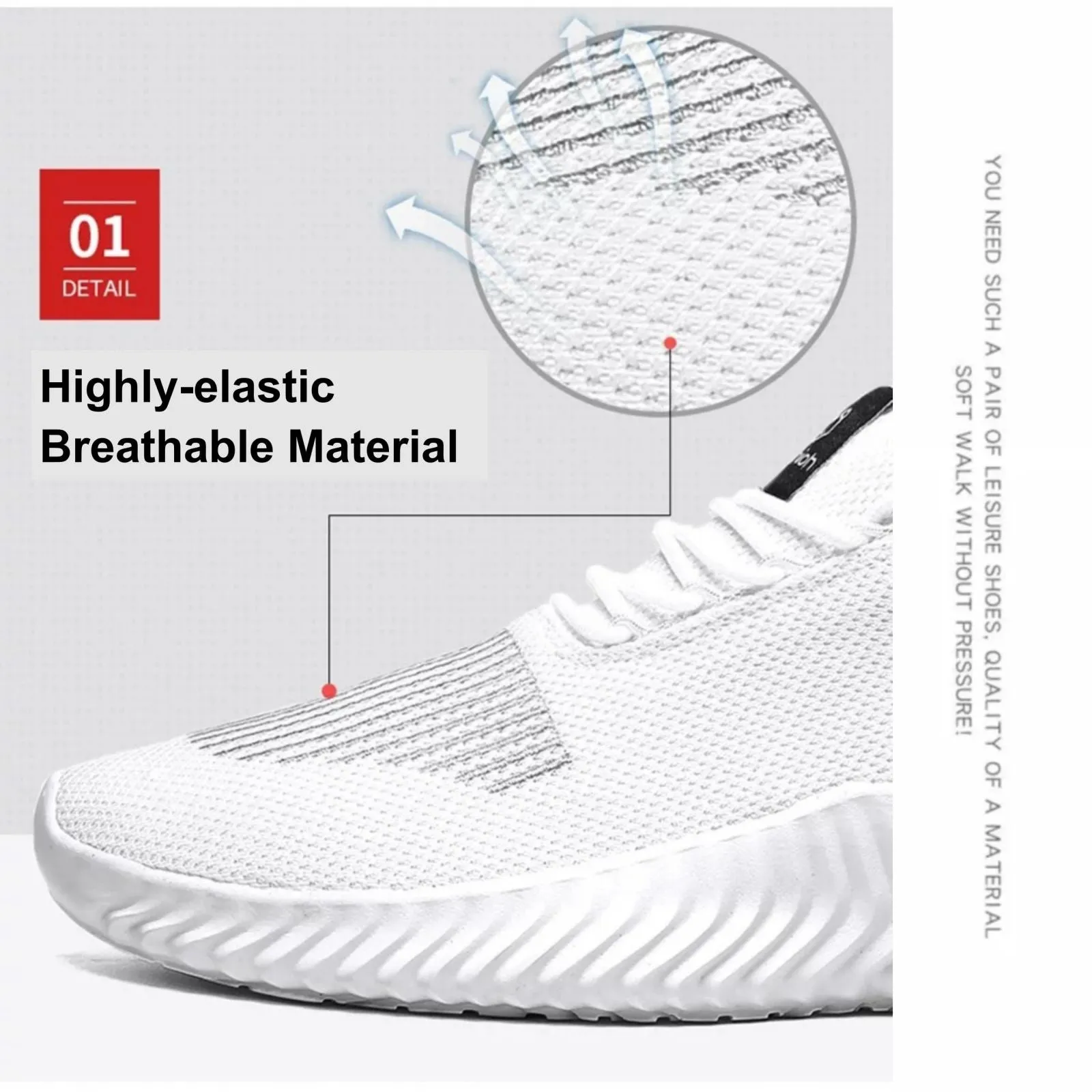 Men's Casual Sneakers Men's Sports Running Breathable Shoes