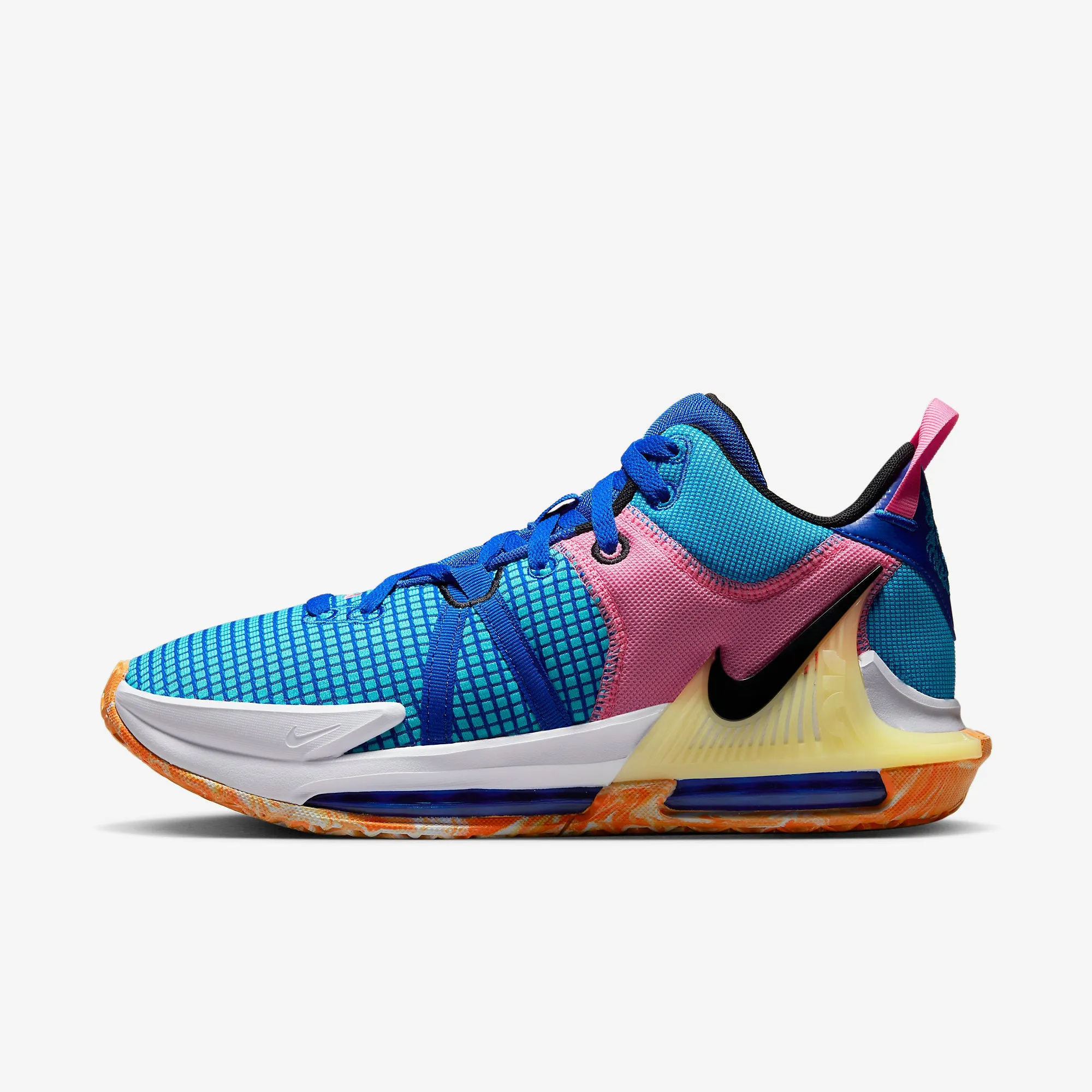 Men's Nike LeBron Witness 7 Basketball Shoe (Hyper Royal/White/Black)(DM1122-400)